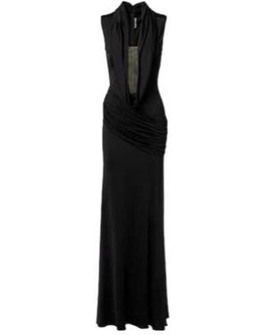 David Koma Draped Gown - Black