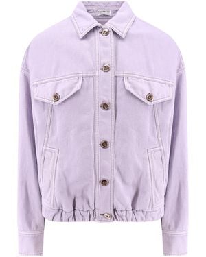 Brunello Cucinelli Monili Embellished Elastic Waistband Jacket - Purple