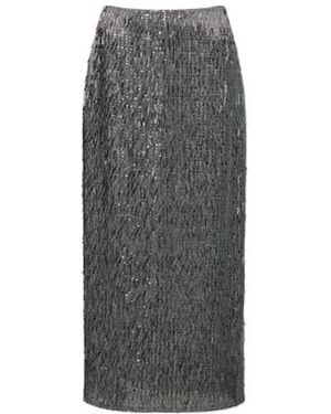Erdem Sequined High-Rise Pencil Skirt - Grey