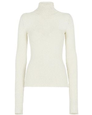 Fendi Long-Sleeved Terry Effect Jumper - White