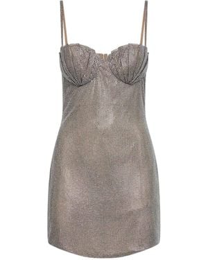 GIUSEPPE DI MORABITO Shell Detailed Short Dress - Brown