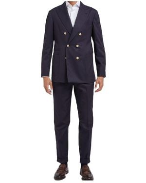Brunello Cucinelli Long-Sleeved Suit - Blue