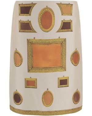Versace Pattern-Printed Skirt - White
