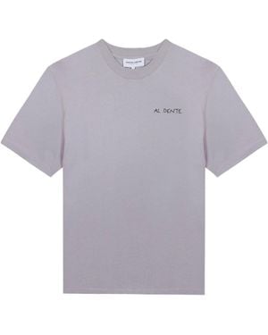 Maison Labiche Lettering Embroidered T-Shirt - Gray