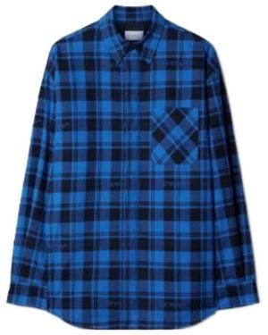 Off-White c/o Virgil Abloh Checked Long-Sleeved Shirt - Blue