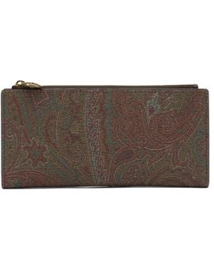 Etro Arnica Bi-Fold Wallet - Brown