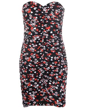 Moschino Floral-Print Strapless Minidress - Multicolour