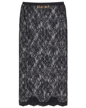 Valentino Lace Skirt - Gray