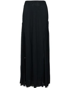 Lanvin Flared Jersey Skirt - Black
