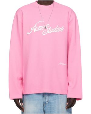 Acne Studios Long Sleeve T-Shirt - Pink