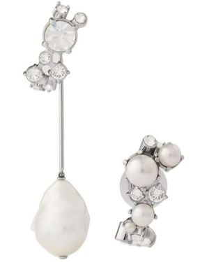 Givenchy Crystal Pearl Drop Earrings - White