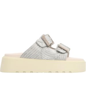 サンダル・ミュール CASADEI Women Sandals 418689 1L488N120MC1735 SILVER Casadei Swarovski crystal jelly sandals | The Fashion Square