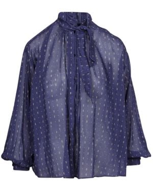 forte_forte Bohemian-Style Long-Sleeve Shirt - Blue