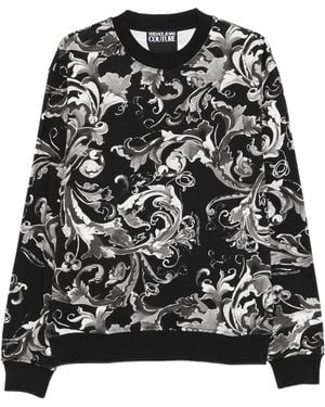 Versace Jeans Couture Baroque-Print Sweatshirt - Black