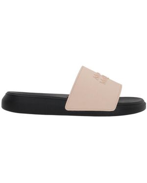 McQueen Embossed Logo Slides - White