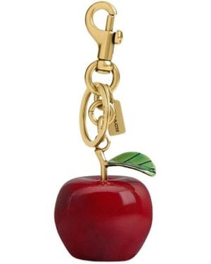 COACH Small Apple-Motif Bag Charm - Red