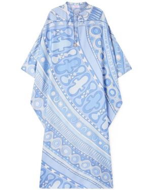 PUCCI Pucci Printed Tunic Maxi Dress - Blue