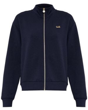 EA7 Zip-Up Stand Collar Sweatshirt - Blue
