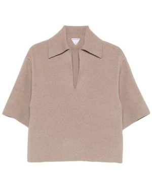 Bottega Veneta Short-Sleeved Polo Shirt - Natural