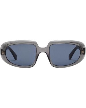Loewe Mini Anagram Steps Rectangular Sunglasses - Blue