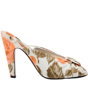 Chloé Suzie 110 Floral Peep-Toe Mules - Multicolor