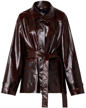 Proenza Schouler Finch Lace-Up Jacket - Brown