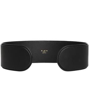 Alaïa Alaïa Logo Stamp Large Flex Belt - Black