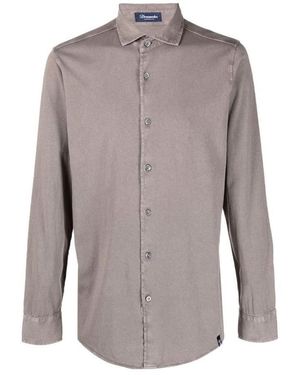 Drumohr Button-Up Shirt - Gray