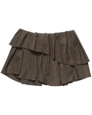 Acne Studios Short Pleated Skirt - Brown
