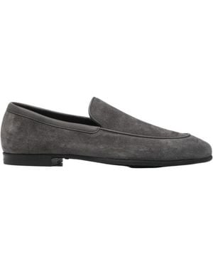 John Lobb Round-Toe Loafers - Black