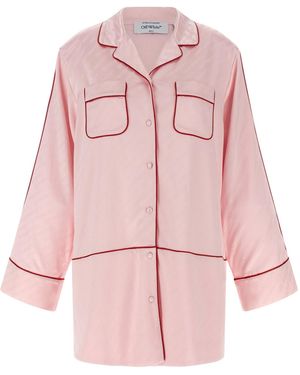 Off-White c/o Virgil Abloh Jacquard Satin New Roxy Pyjama Shirt - Pink