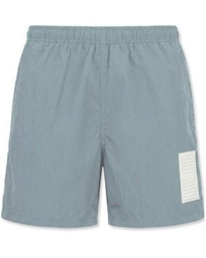 Stone Island X Marina Logo Patch Shorts - Blue