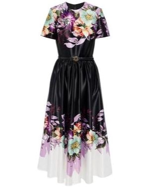 Elie Saab Floral Midi Dress - White
