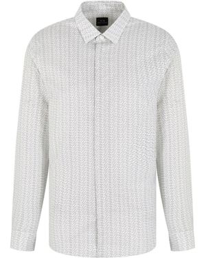 ARMANI EXCHANGE Patterned Shirt - White