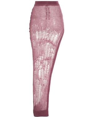 Rick Owens Minimalist Knit Pencil Skirt - Pink