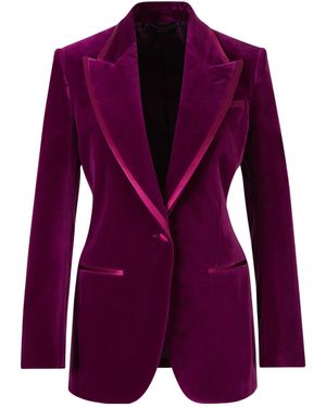 Tom Ford Long Sleeved Suit Jacket - Purple