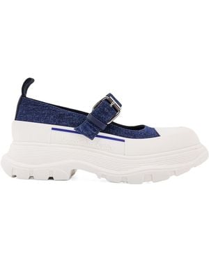 McQueen Denim Mary Jane Shoes - Blue