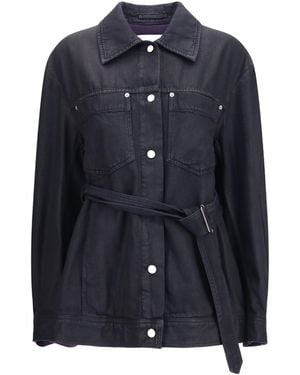 Dries Van Noten Collared Button-Up Jacket - Blue