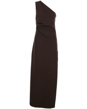 P.A.R.O.S.H. One-Shoulder Ruched Dress - Black