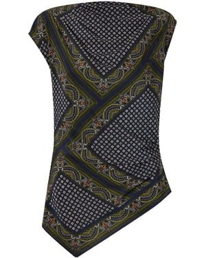 Veronica Beard Ruched Fitted Top - Black