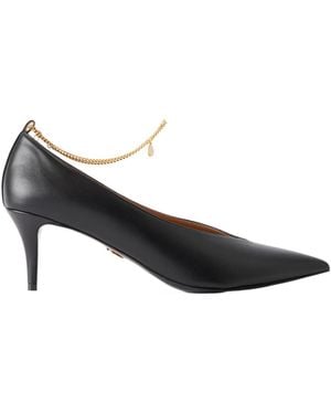 Stella McCartney Leather Pointed-Toe High Heels - Black