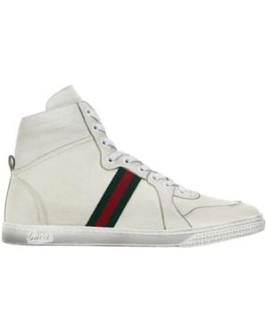 Gucci Stretch High-Top Trainers - White