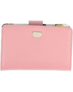 Dolce & Gabbana Solid Minimal Wallet - Pink