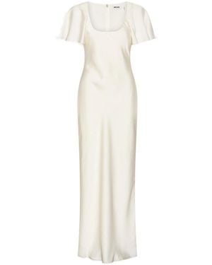 ROTATE BIRGER CHRISTENSEN Ruffled Long Maxi Dress - White