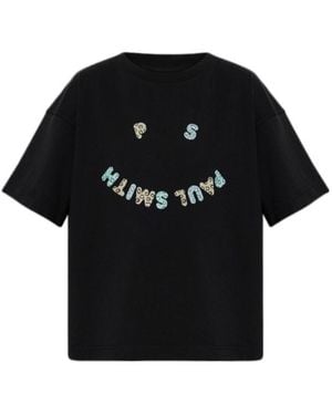 Paul Smith Ps Paul Smith Logo Printed T-Shirt - Black