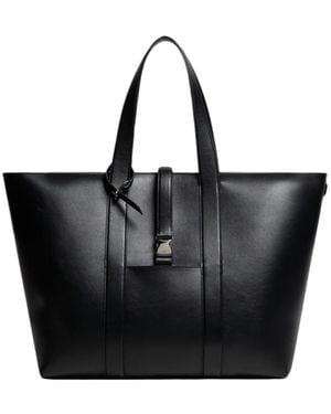 Moncler X Ee72 By Edward Enninful Ee Leather Tote Bag - Black