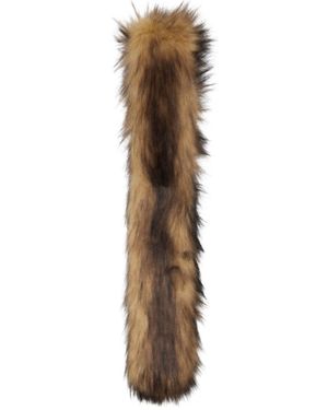 Simone Rocha Slim Faux Fur Scarf - White