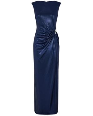 Ralph Lauren Ilianne Real Leather Ball Gown - Blue