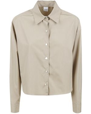 Aspesi Cropped Button-Up Shirt - Natural