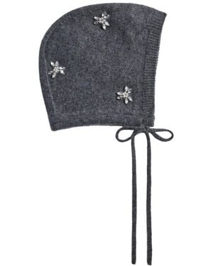 Simone Rocha Ribbed Knit Hat - Black